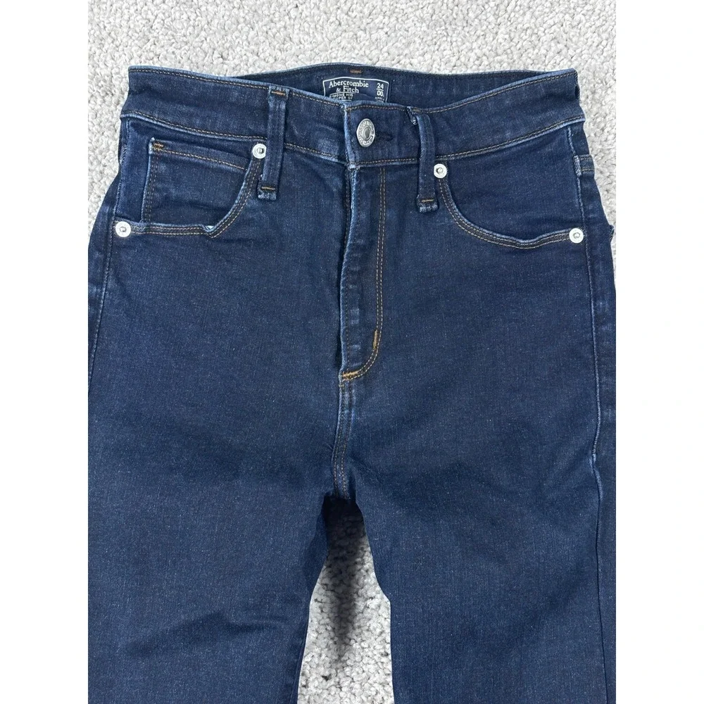 Abercrombie & Fitch‎ Simone High Rise Super Skinny Jeans Dark Wash 24 00S Indigo